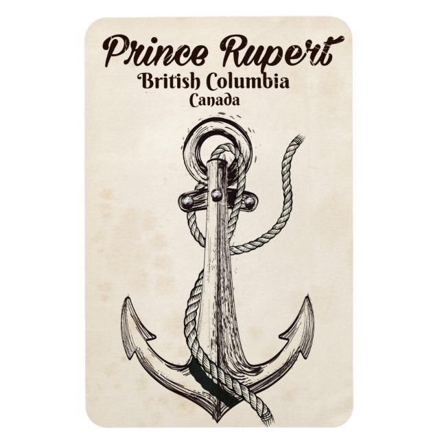 Imán Póster náutico de Prince Rupert, Columbia Británic (Vertical)