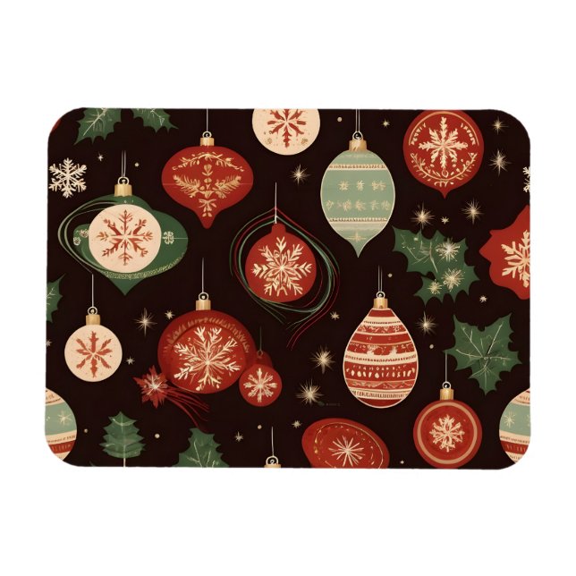 Imán Poster navideño vintage (Horizontal)