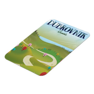 Imán poster paisajístico de dubrovnik croatia.