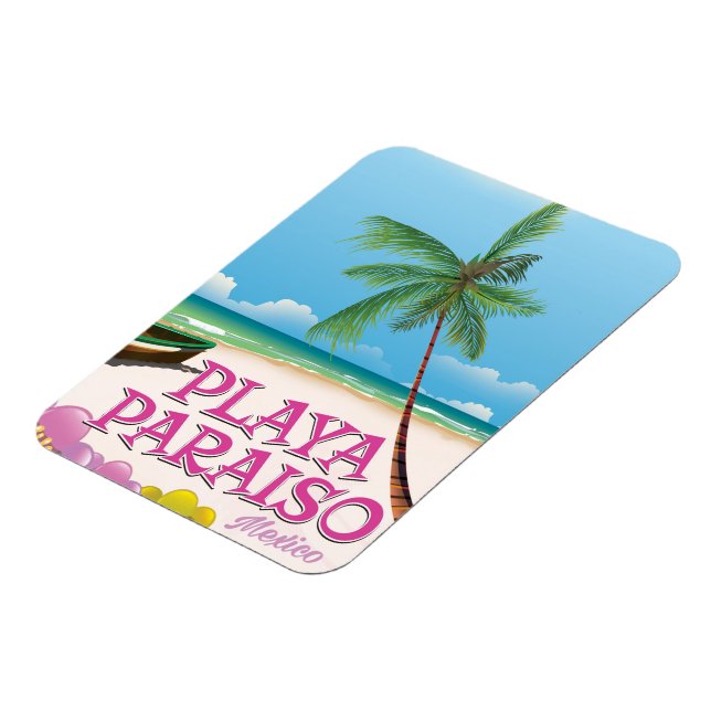 Imán Poster Playa Paraíso México (Lado Izquierdo)