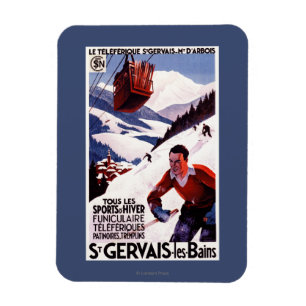 Imán POSTER Promo de Autos de Cable de Ferrocarril SNCF