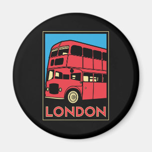 Imán poster retro del art déco de Londres Westminster