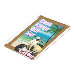 Imán Poster vacacional cubano Cayo Largo del Sur