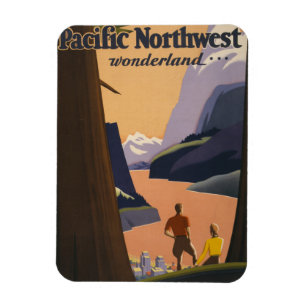 Imán Poster Viajero Viejo Viajero Mirando Las Montañas