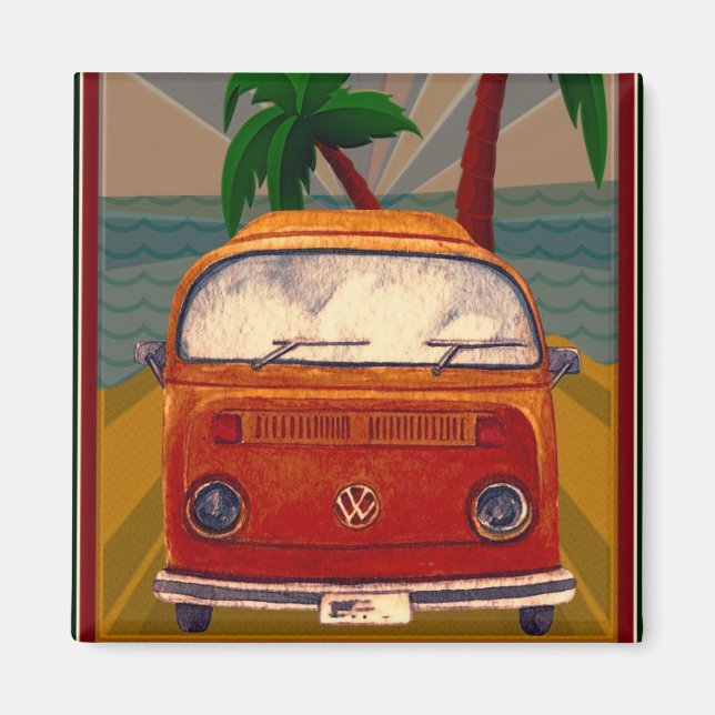 Imán Poster: Viajes a California (Frente)