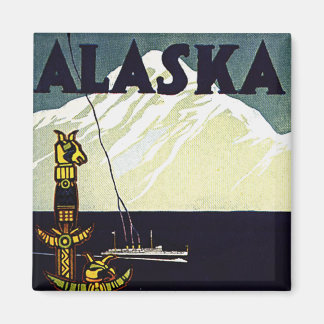 Imán poster vintage alaska