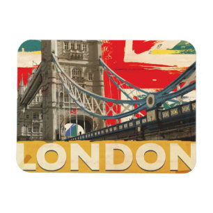 Imán Póster vintage de Londres