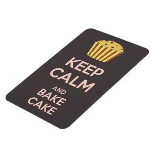 Imán Póster Vintage Mantén la Calma y Hornea Tarta