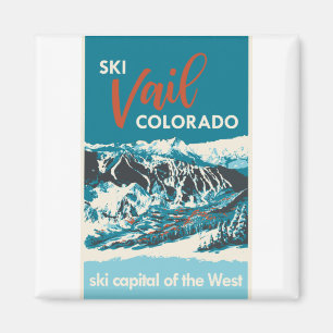 Imán Poster Vintage Vail Ski