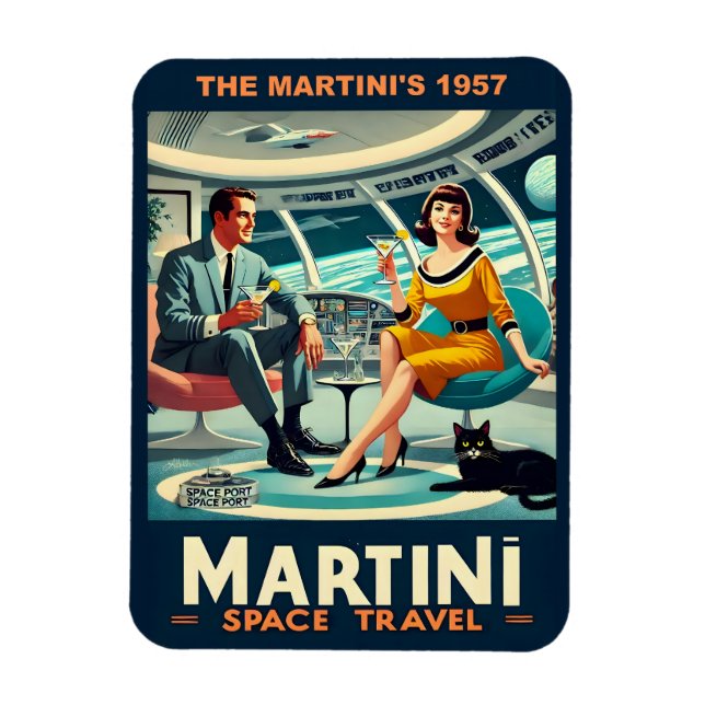 Imán Pósters de viaje espaciales de Martini Los Martini (Vertical)