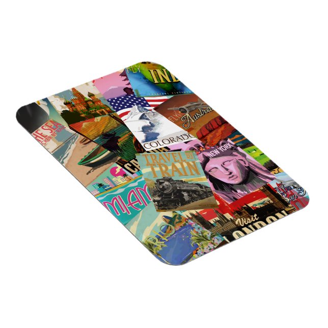 Imán Posters de Viajes de Vintage (Lado Derecho)