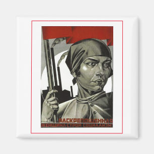 Imán Posters soviéticos Posters de arte frente a frente