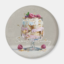 Imán Postre de frambuesa con impasto elegante  