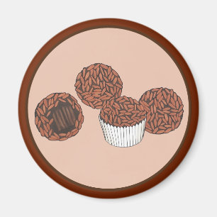 Imán Postre de trufas de chocolate brasileño Brigadeiro