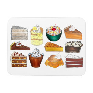 Imán Postres de comida de panadería del sur de Estados