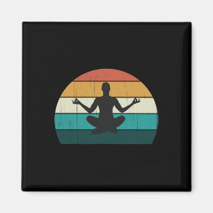 Imán Postura de Yoga Retro Cuerpo de Meditación de la M