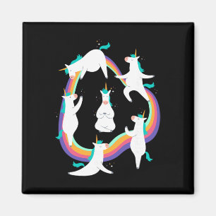 Imán Posturas de Saludo al Sol de Yoga de Unicornio Arc