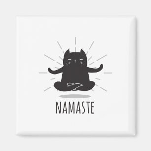 Imán Posturas de yoga Namaste de gato divertido Símbolo