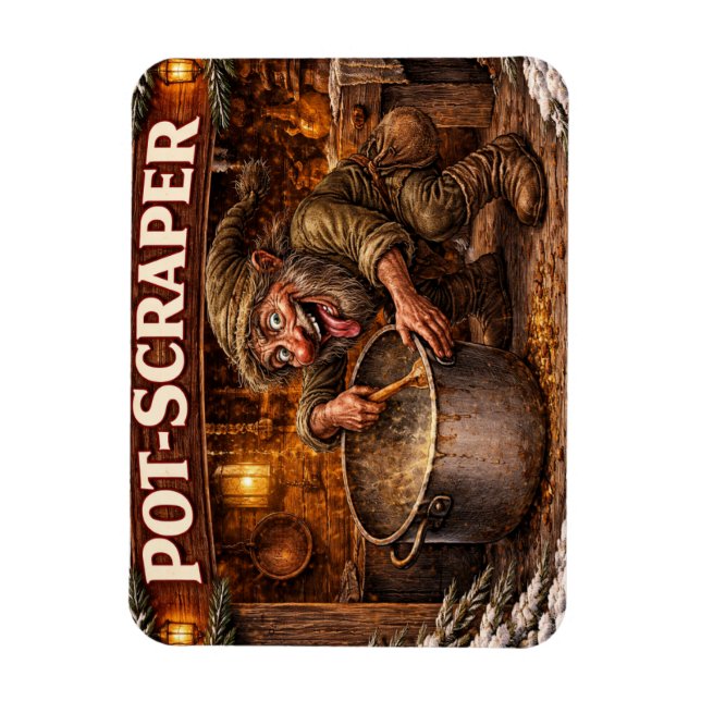 Imán Pot Scraper Icelandic Yule Lad  (Vertical)