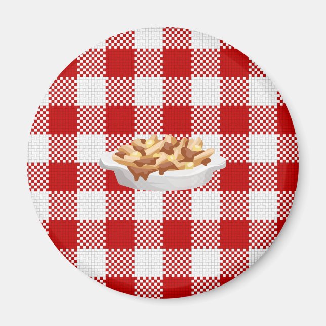 Imán poutina de plaid (Frente)