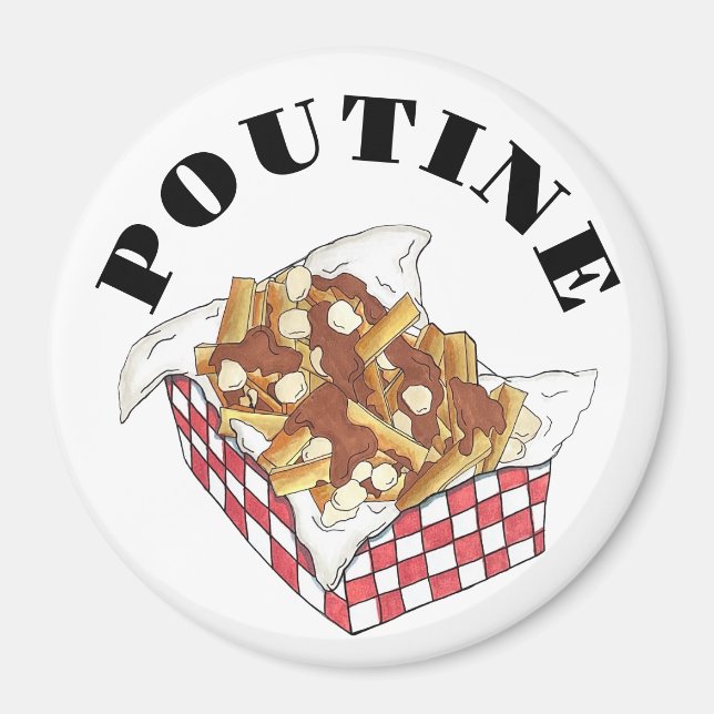 Imán Poutine Quebec Canadá Alimentos canadienses Fries  (Frente)
