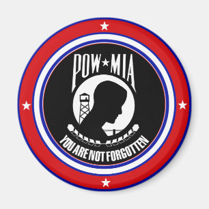 IMÁN POW MIA - ROJO BLANCO Y AZUL