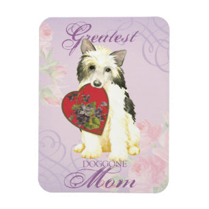 Imán Powderpuff Heart Mom