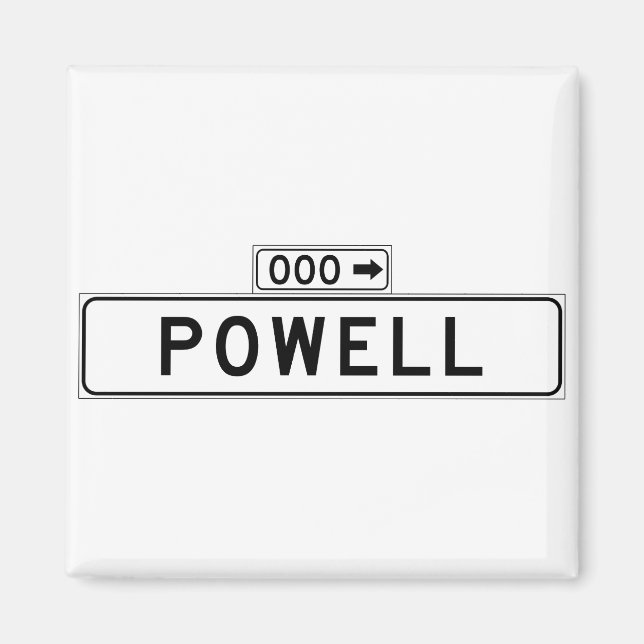 Imán Powell St., Rótulo de la calle San Francisco (Frente)