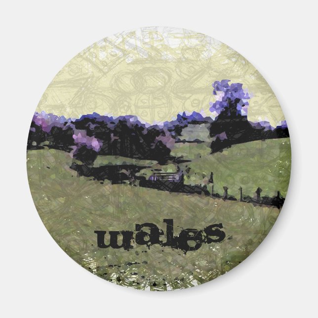 Imán Powys Doodle (Frente)