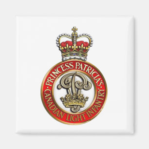 Imán PPCLI Cap Badge on White Back Grote