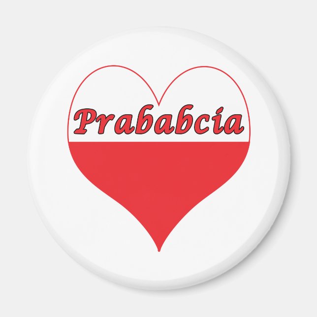 Imán Prababcia Corazón Polaco (Frente)