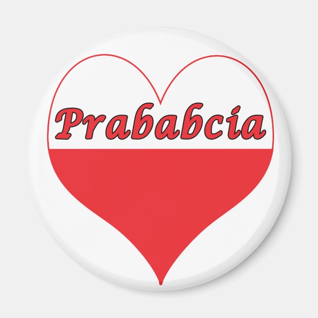 Imán Prababcia Corazón Polaco (Frente)
