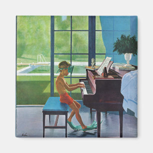 Imán Práctica del piano del Poolside