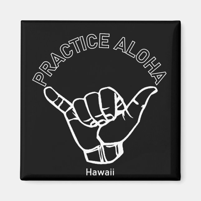 Imán Práctica hawaiana Aloha Shaka (suelta) (Frente)