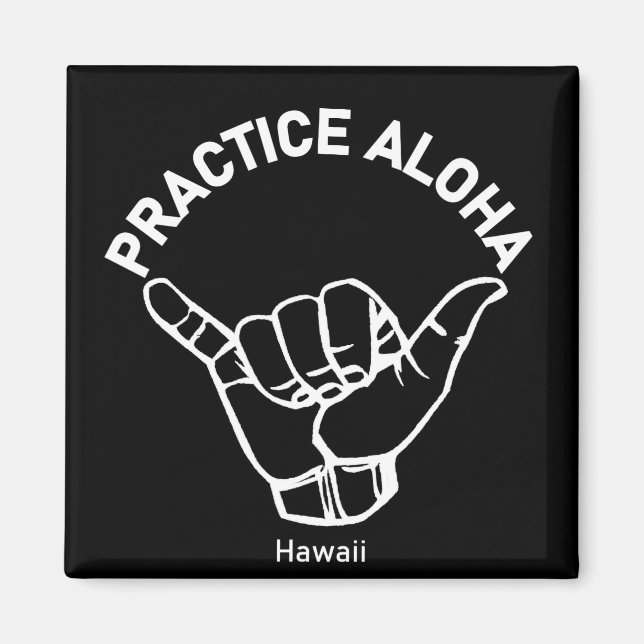 Imán Práctica hawaiana Aloha Shaka (suelta) (Frente)