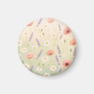 Imán Pradera Silvestre de Pastel Suave Floración