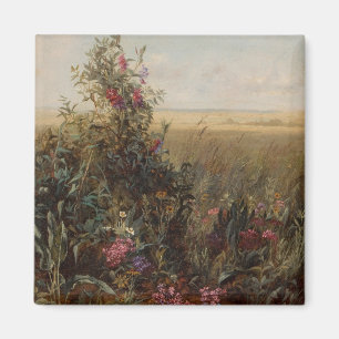 Imán Prado Vintage Colorido con Diseño de Flores Silves