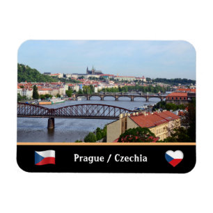 Imán Praga, castillo y puentes fluviales/República Chec