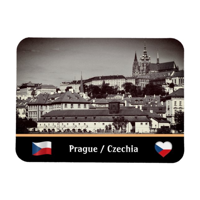 Imán Praga, Ciudad Vieja y Castillo de Praga/Magnet Che (Horizontal)