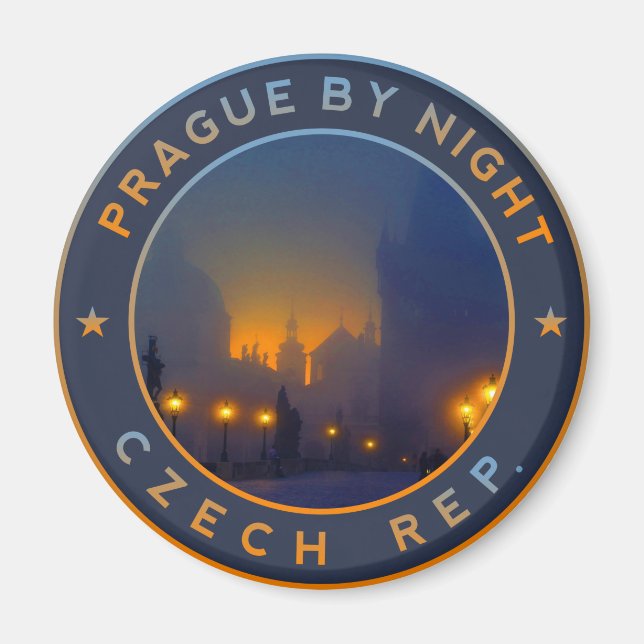 Imán Praga de noche (Frente)