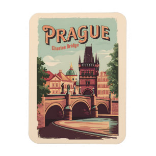 Imán Praga República Checa Vintage
