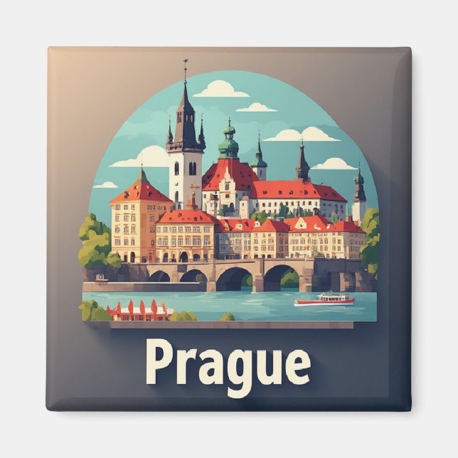 Imán Praga Viajes Europeos (Frente)