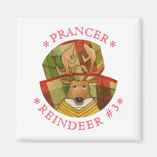 Imán PRANCER REINDEER Square Magnet