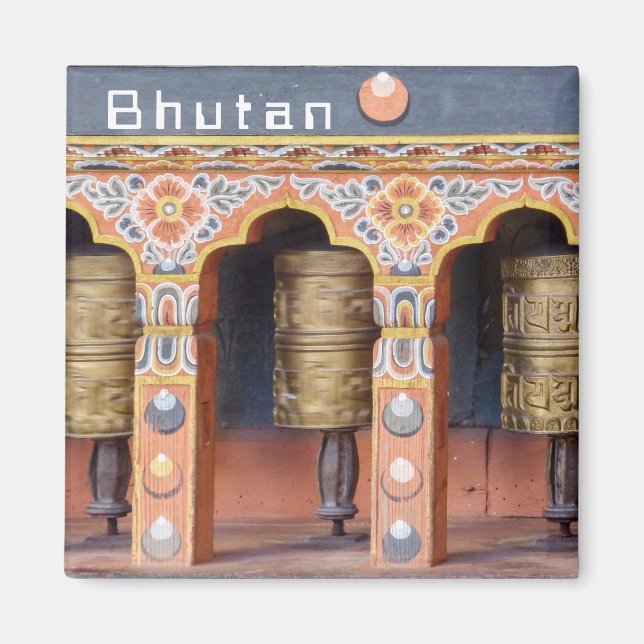 Imán Prayer Wheels - Bhutan (Frente)