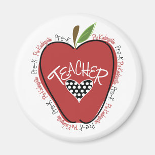 Imán Pre rojo Apple del profesor de K
