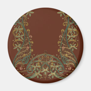 Imán Precioso Nouveau Floral Con Lirio