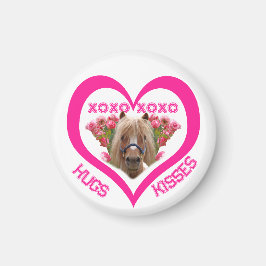 Imán Precioso Poni en Rosa Día de San Valentín
