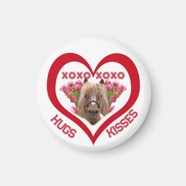 Imán Precioso Poni en San Valentín Rojo (Frente)