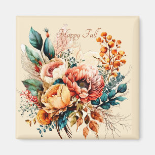 Imán Precioso ramo boho de otoño personalizado