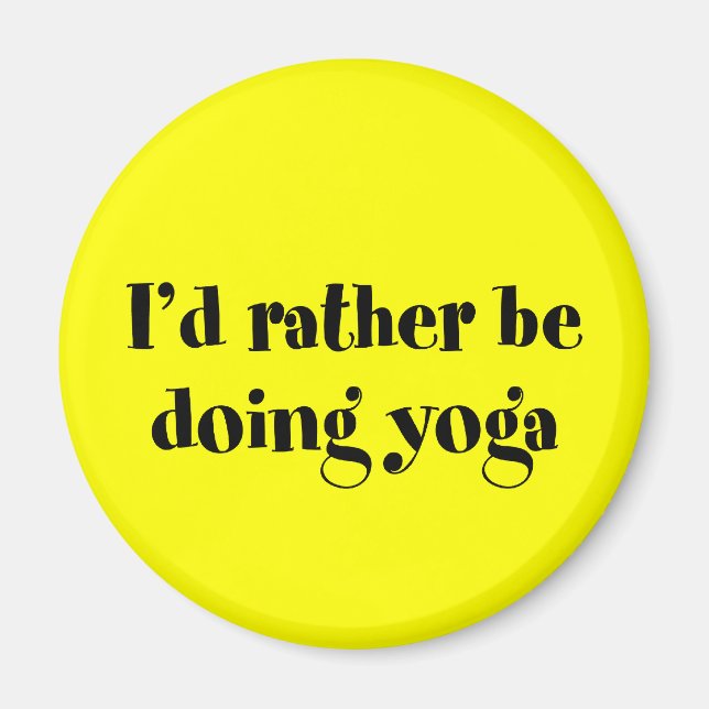 Imán Preferiría Hacer Yoga (Frente)